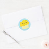 Sticker Rond Kawaii Lemon & Lime Cupcake (Enveloppe)