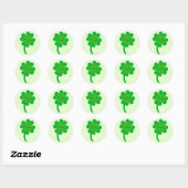 Sticker Rond Kawaii Lucky Four Leaf Clover (Feuille)