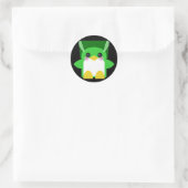 Sticker Rond Kawaii Manchot Mariée De Frankenstein (Sac)