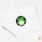 Sticker Rond Kawaii Manchot Mariée De Frankenstein (Enveloppe)