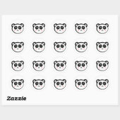 Sticker Rond Kawaii Panda (Feuille)