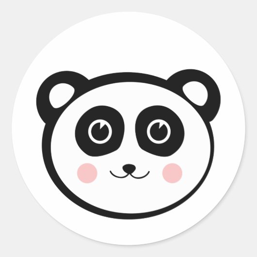 Sticker Rond Kawaii Panda (Devant)