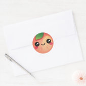 Sticker Rond Kawaii Peach (Enveloppe)