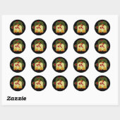 Sticker Rond Kawaii Penguin Zombie Gruesome Horreur (Feuille)
