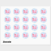 Sticker Rond Kawaii Pinku Ripou (Feuille)