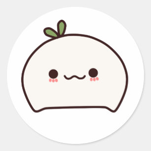 Sticker Rond Kawaii Radish