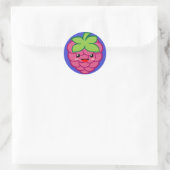 Sticker Rond Kawaii Raspberry (Sac)