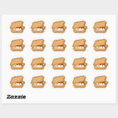 Sticker Rond Kawaii Smore (Feuille)
