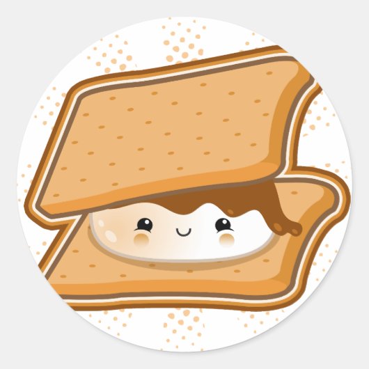 Sticker Rond Kawaii Smore (Devant)