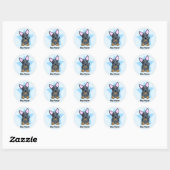 Sticker Rond Kawaii Star Blue Heeler (Feuille)