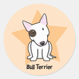 Sticker Rond Kawaii Star Oye Spot Bull Terrier