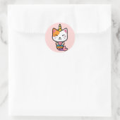 Sticker Rond Kawaii Uni-Cat Mermaid (Sac)