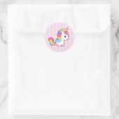 Sticker Rond Kawaii Unicorn (Sac)
