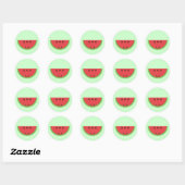 Sticker Rond Kawaii Watermelon (Feuille)