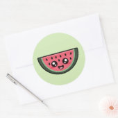 Sticker Rond Kawaii Watermelon (Enveloppe)