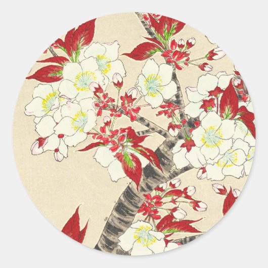 Sticker Rond Kawarazaki Shodo Floral Calendrier du Japon (Devant)