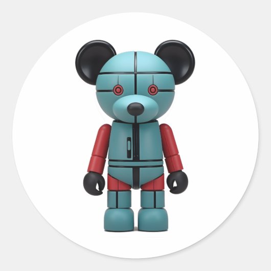 Sticker Rond kaws au repos (Devant)