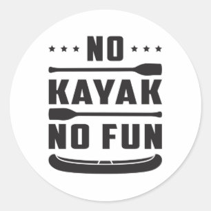 Sticker Rond Kayak Canoeing Kayaking Canoe Paddle Gift Idea