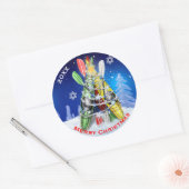 Sticker Rond Kayak Christmas Tree personnalisé (Enveloppe)