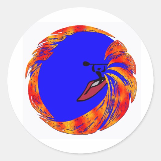 Sticker Rond Kayak tous les soirs (Devant)