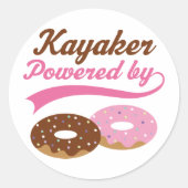 Sticker Rond Kayaker Funny Cadeau (Devant)