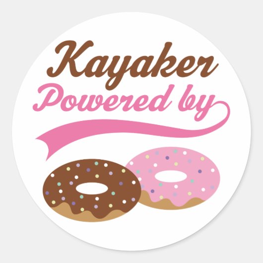 Sticker Rond Kayaker Funny Cadeau (Devant)