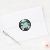 Sticker Rond Kayaking aux îles Virgin (Enveloppe)