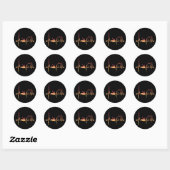 Sticker Rond Kayaking Heartbeat (Feuille)