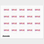 Sticker Rond Kaylee (Feuille)