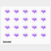 Sticker Rond Kaylee en violet (Feuille)