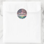 Sticker Rond Kazakh American Tree Roots (Sac)