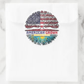 Sticker Rond Kazakh American Tree Roots (Sac)