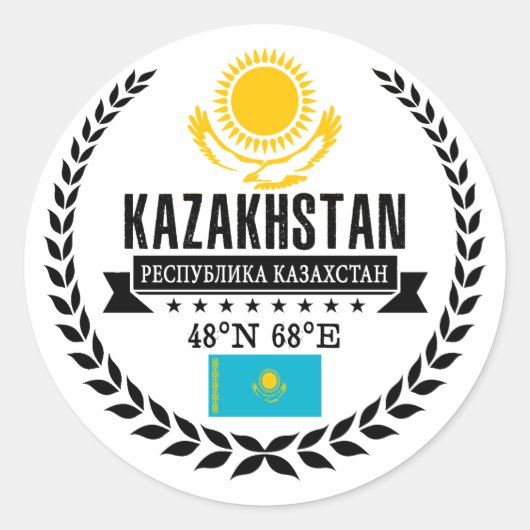 Sticker Rond Kazakhstan (Devant)