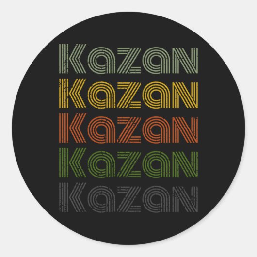 Sticker Rond Kazan, La Ville Russe Des 70 (Devant)