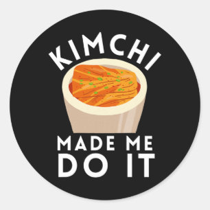 Sticker Rond Kbbq Korean Bbq Kimchi Ramen