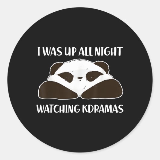 Sticker Rond Kdramas Love Panda Corée K-Drama K-Pop (Devant)