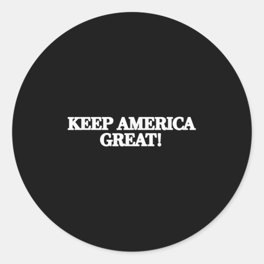 Sticker Rond Keep America Great! In Clic Red (Devant)