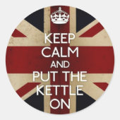 Sticker Rond Keep calm (Devant)