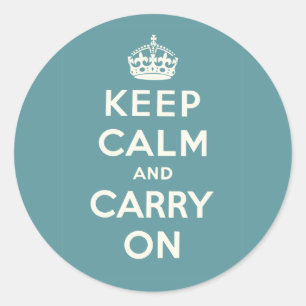 Sticker Rond Keep Calm and Carry