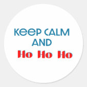 Sticker Rond Keep calm and ho ho ho (Devant)