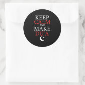 Sticker Rond Keep Calm And Make Dua Islam Muslim Allah Namaz Gi (Sac)