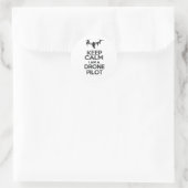 Sticker Rond Keep Calm I Am Drone Pilot (Sac)