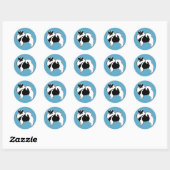 Sticker Rond Keeshond Graphics - Cute Original Chig Art (Feuille)