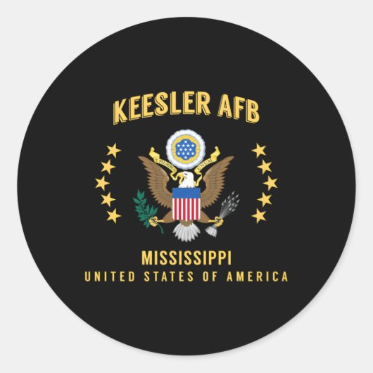 Sticker Rond Keesler Afb (Devant)