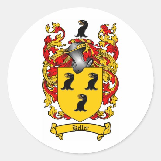 STICKER ROND KELLER FAMILLE CREST - KELLER COAT DES ARMES (Devant)