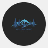 Sticker Rond Kellogg Idaho Station de ski Ski (Devant)