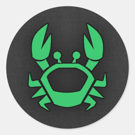 Sticker Rond Kelly Crabe vert (Devant)
