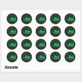 Sticker Rond Kelly Green Bulldozer (Feuille)