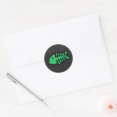 Sticker Rond Kelly Green Fish Bones (Enveloppe)