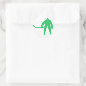 Sticker Rond Kelly Green Ice Hockey (Sac)
